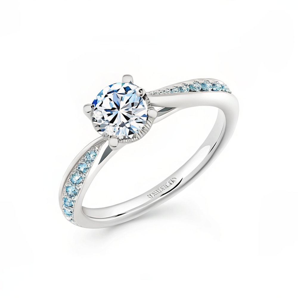 Azure Promise Twist Ring