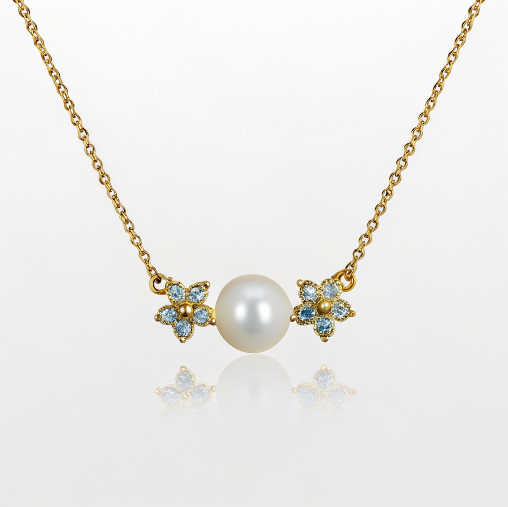 Luna Bloom Pearl Necklace
